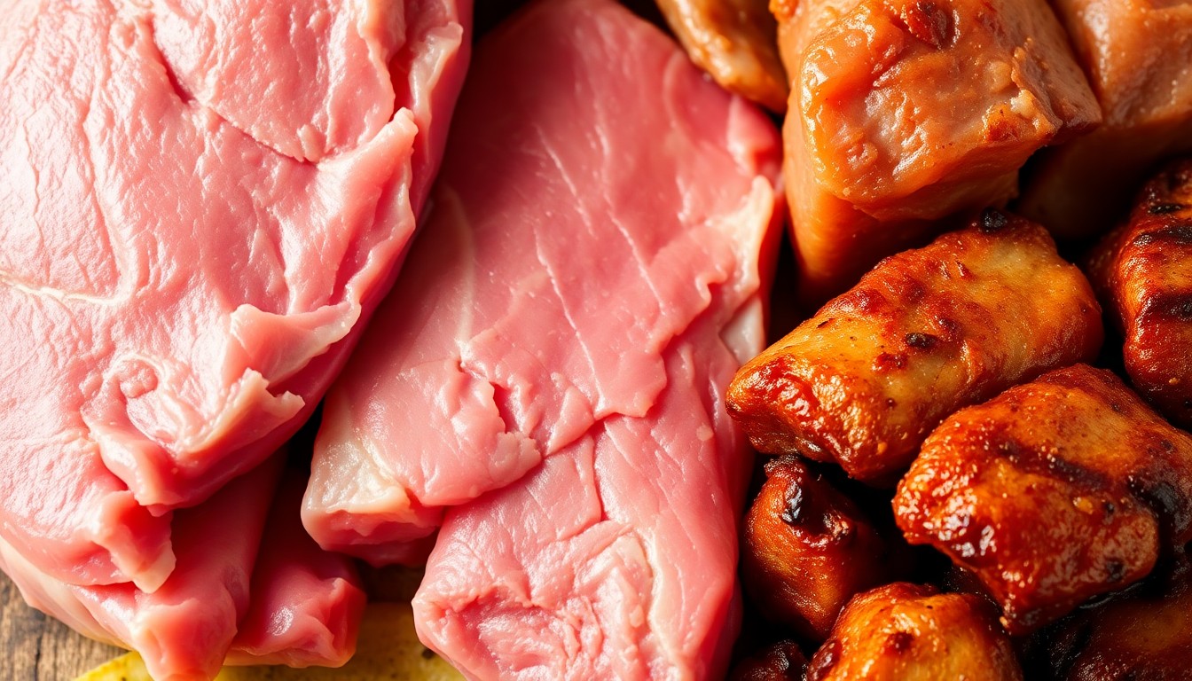 100g thịt heo bao nhiêu calo, protein? So sánh cách chế biến, giá trị dinh dưỡng, nguồn đạm khác, cách chọn thịt