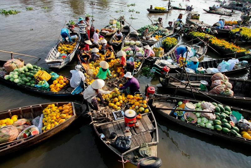Chợ nổi Cái Bè – Tiền Giang điểm đến văn hóa sông nước đặc sắc khám phá ẩm thực và cuộc sống miền Tây