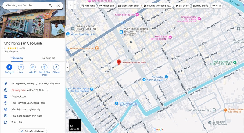 Chợ nông sản Cao Lãnh: Vị trí hoạt động, giao thương hàng hóa, tác động thị trường, kinh nghiệm mua